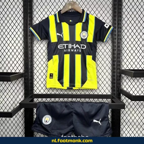 Manchester City uit voetbalshirt voor kinderen 2024-2025 – geel – origineel voetbaltenue – supporter shirt – voetbalshirt korting