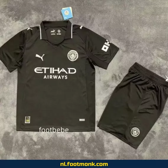 Manchester City Voetbalshirt Kinderen 2025-2026 - Zwart | Officieel Voetbalshirt | Fanwear | Aanbieding