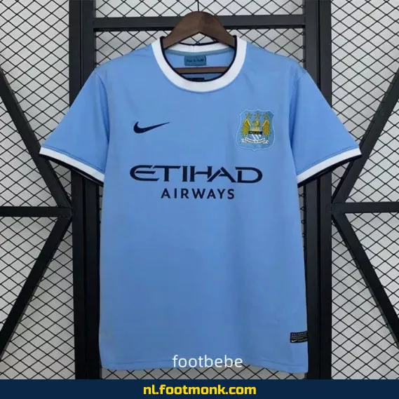 Manchester City Vintage Voetbalshirt 2013/2014 Thuistenue - Officieel Retro Voetbalshirt voor Dames en Heren