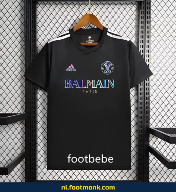 Manchester United 2024-2025 Balmain zwart voetbalshirt – Officieel voetbaltenue | Heren & Dames | Fanwear | Aanbieding