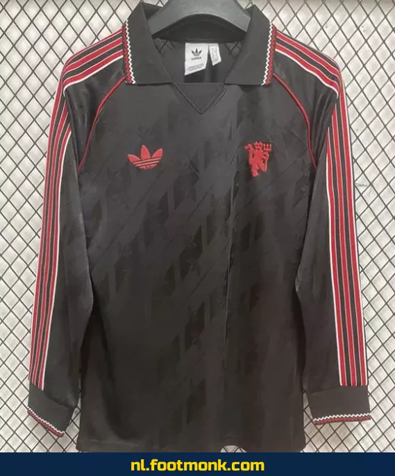 Manchester United Voetbalshirt 2025-2026 - Zwarte Lange Mouwen - Officieel Voetbalshirt
