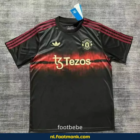 Manchester United voetbalshirt 2025-2026 zwart – Officieel voetbalshirt, heren/dames/kinderen