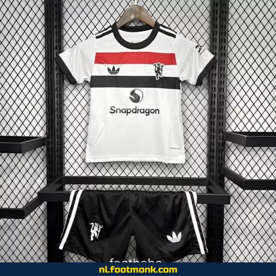 Manchester United Voetbalshirt Kinderen 2024-2025 Derde Tenue Wit – Officieel Voetbalshirt