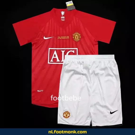 Manchester United Vintage Voetbalshirt Kinderen - Thuis 2007/2008 | Officieel Retro Voetbaltenue | Goedkope Voetbalshirts Online