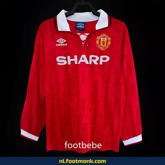 Manchester United Vintage Voetbalshirt 1993-1994 Thuis – Lange Mouwen | Officieel Retro Voetbalshirt | Voetbalshirt Heren | Origineel Voetbalshirt