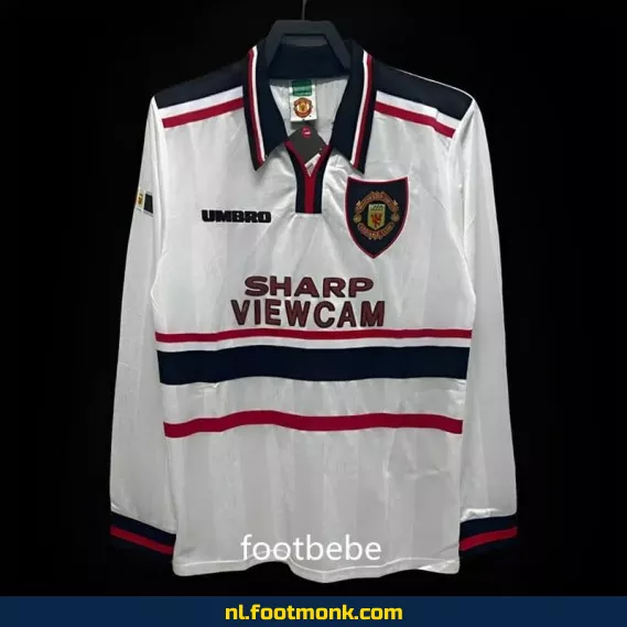 Manchester United Vintage Voetbalshirt 1997-1998 Derde Tenue Lange Mouwen - Retro Voetbalshirt Officieel