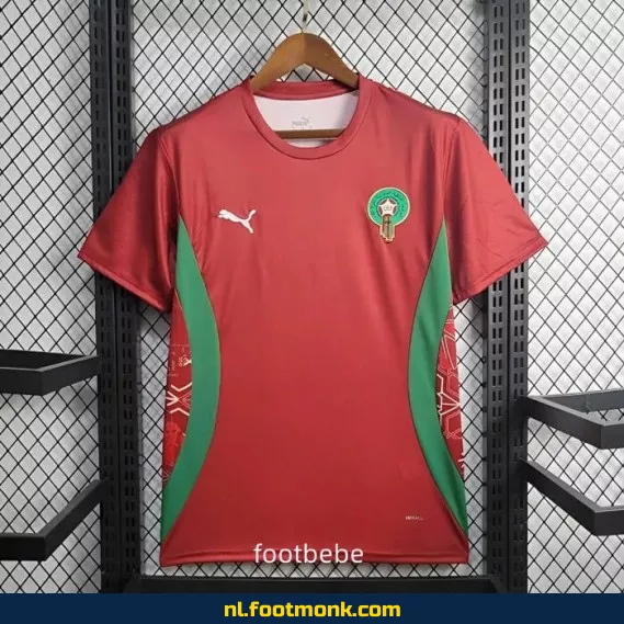 Marokko Trainingsshirt 2024-2025 Rood – Officieel Voetbalshirt | Fanwear, Customizen & Aanbiedingen