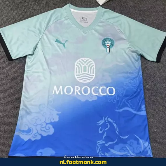 Marokko Voetbalshirt 2025-2026 Concept – Blauw | Officieel Design | Fanwear | Personaliseerbaar
