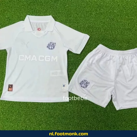 Olympique Marseille Voetbalshirt Kinderen 2024-2025 – 125 Jaar Special – Wit | Officieel Voetbalshirt | Fanwear | Aanbieding