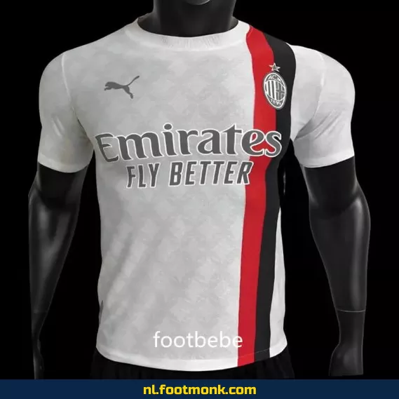 AC Milan Thuisshirt 2023-2024 - Wit Voetbalshirt - Officieel Wedstrijdshirt - Heren/Dames/Kinderen - Origineel Voetbaltenue - Personaliseerbaar - Snelle Levering