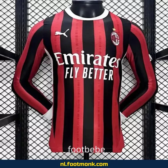 AC Milan Thuisshirt 2024-2025 Lange Mouwen – Officieel Voetbalshirt | Koop Nu