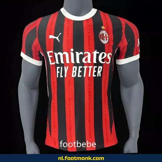 AC Milan Thuisshirt 2024-2025 – Officieel Voetbalshirt | Voetbalshirts Dames & Heren | Origineel en Personaliseerbaar