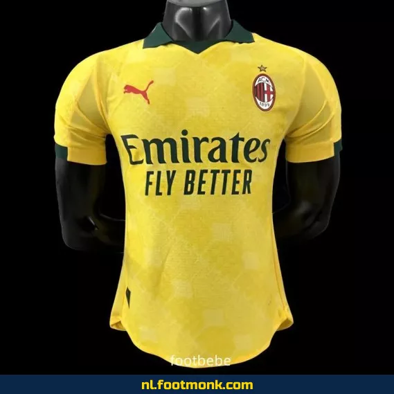 AC Milan Thuisshirt 2025-2026 – Geel Voetbalshirt | Officieel Voetbaltenue | Heren & Dames | Personaliseerbaar | Aanbieding