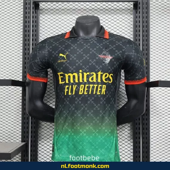 Voetbalshirt kopen: Maillot Match AC Milan 2025/2026 - Officieel, origineel, bedrukbaar, zwart, speciale editie, supporter voetbalshirt, maat naar keuze