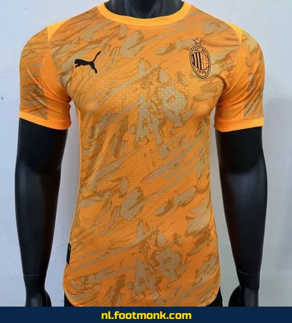 AC Milan Voetbalshirt 2025-2026 – Oranje Match Shirt | Officieel Voetbalshirt | Heren & Dames | Personaliseerbaar
