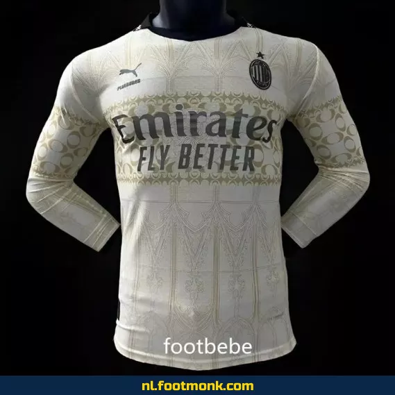 AC Milan x PLEASURES Voetbalshirt 2023-2024 Lange Mouwen – Officieel Wedstrijdshirt | Fanwear | Exclusieve Collectie