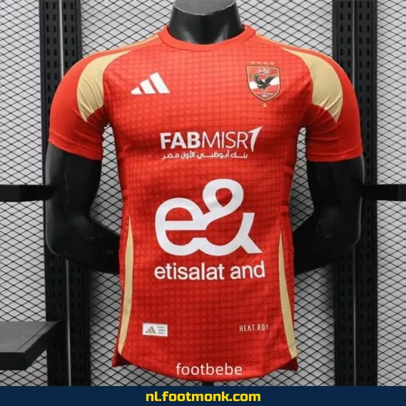 Al Ahly SC Thuisshirt 2024-2025 – Rood Voetbalshirt – Officieel Wedstrijdtenue – Fanwear – Dames & Heren