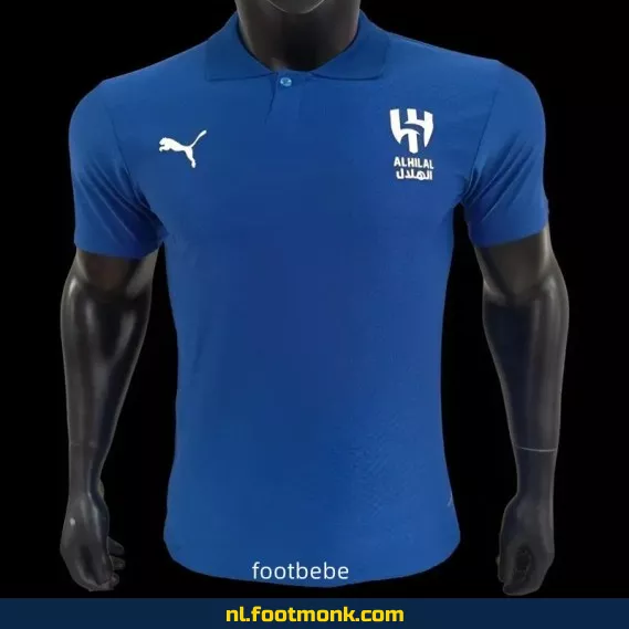 Al-Hilal Saudi 2025 Blauw Voetbal Polo Shirt - Officieel Voetbalshirt voor Supporters