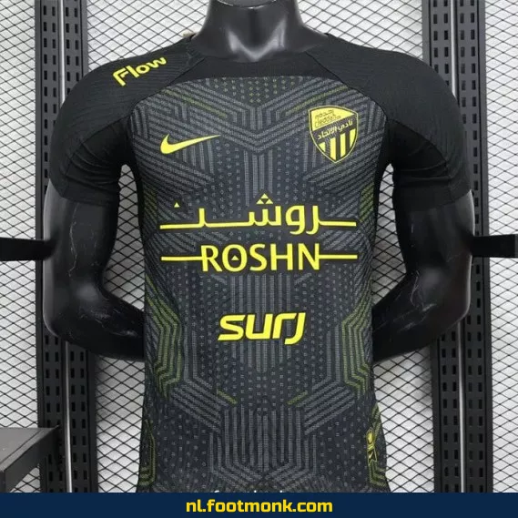 Al Ittihad 2024-2025 Derde Zwart Voetbalshirt – Officieel Wedstrijdtenue – Fanwear voor Volwassenen en Kinderen