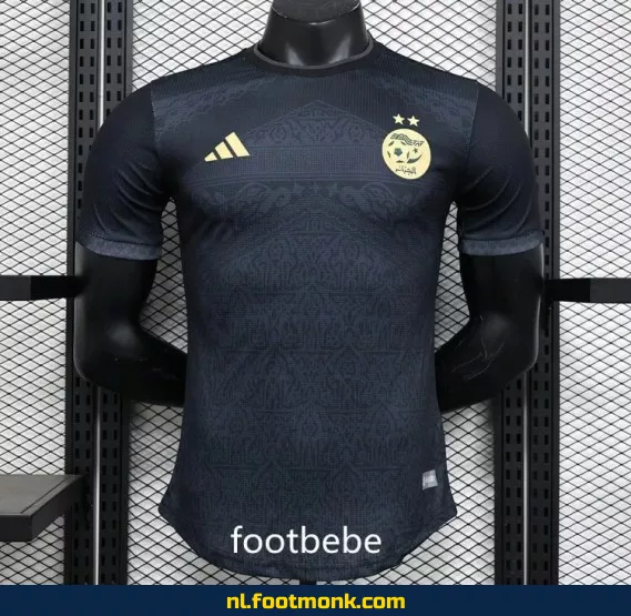 Algerije Voetbalshirt 2023-2024 - Zwart Trainingsshirt - Officieel Voetbaltenue - Fanwear Aanbieding