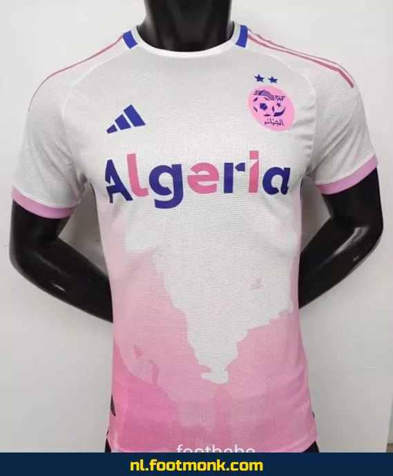 Algerije Thuisshirt 2024-2025 - Wit & Roze - Officieel Voetbalshirt - Heren/Dames/Kinderen - Fanwear & Collectie