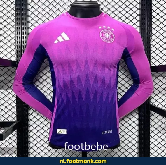 Duits Voetbalshirt 2024 Uit Thuistenue - Paarse Lange Mouwen - Officieel Voetbalshirt