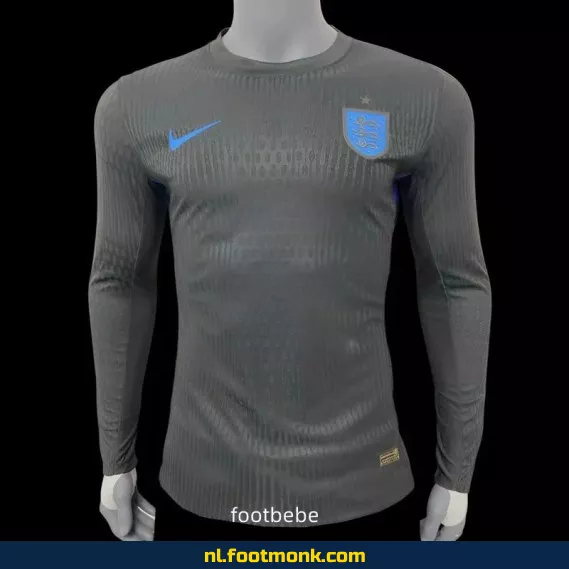 Engeland 2025 Voetbalshirt Zwart Lange Mouw – Officieel Voetbaltenue