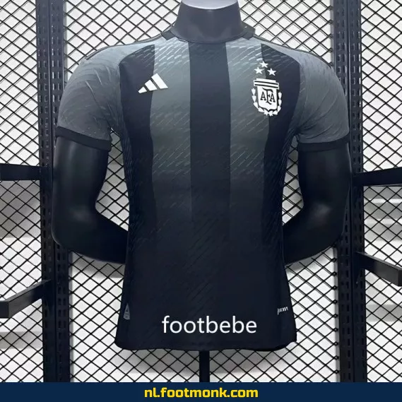 Argentinië Voetbalshirt 2023-2024 - Zwart/Grijs - Officieel Wedstrijdshirt - Heren/Dames/Kinderen
