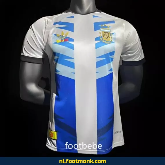 Argentijns voetbalshirt 2024 – Dragon Ball Wit – Officieel 3-sterren thuistenue – Heren, dames, kinderen – Origineel en custom bedrukbaar