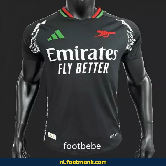 Arsenal Uit Thuisshirt 2024-2025 - Zwart Voetbalshirt | Officieel Voetbalshirt | Voetbalshirt Dames/Heren/Kinderen | Fanwear | Aanbieding