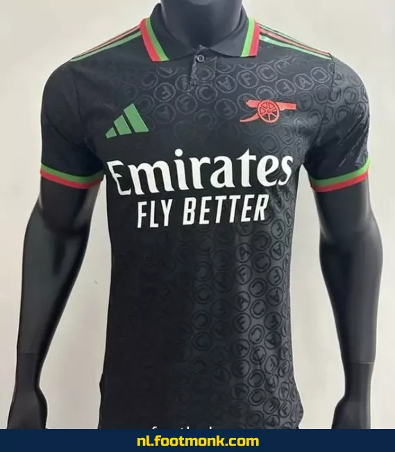 Officieel Arsenal Voetbalshirt 2025 - Polo Zwart voor Dames & Heren | Origineel Voetbalshirt met Bedrukking | Fanwear & Supporterskleding