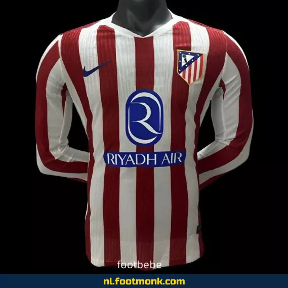 Atletico Madrid Thuisshirt 2025-2026 – Lange Mouwen – Officieel Voetbalshirt