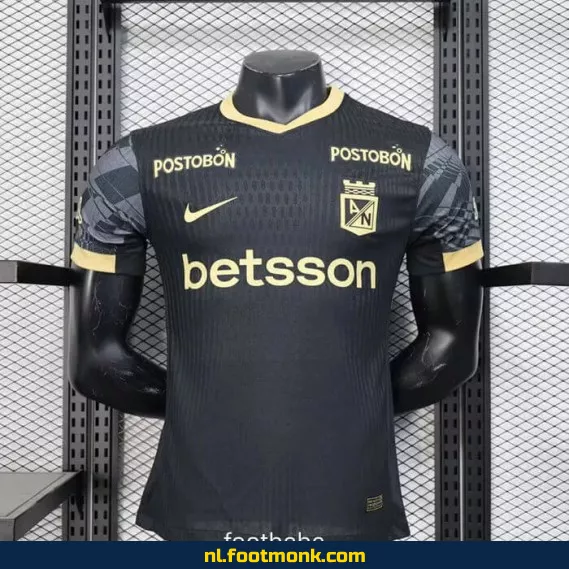 Atlético Nacional Uit Shirt 2025-2026 - Zwart Voetbalshirt - Officieel Wedstrijdtenue - Fanwear voor Supporters