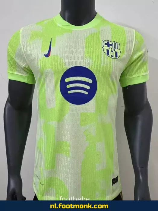 FC Barcelona Derde Thuisshirt 2024-2025 - Groen Voetbalshirt | Officieel Voetbaltenue | Heren, Dames & Kinderen | Origineel, Personaliseerbaar & Aanbieding