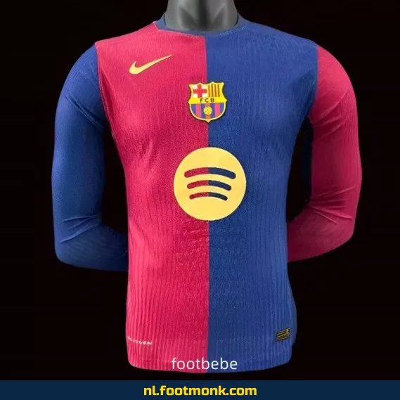 FC Barcelona Thuisshirt 2024-2025 Lange Mouwen – Officieel Voetbalshirt | Koop Nu