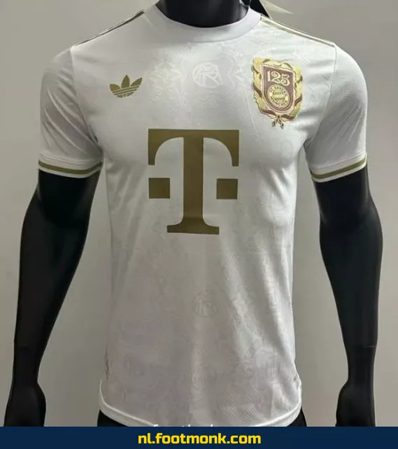 Bayern Munich Thuisshirt 2025 - 125 Jaar Speciale Editie - Wit - Officieel Voetbalshirt - Heren/Dames/Kinderen - Origineel & Authentiek