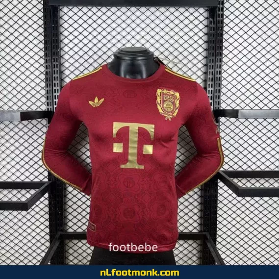 Bayern Munich 2025 125-jarig jubileum voetbalshirt met lange mouwen – Officieel voetbalshirt voor heren en dames – Koop nu online
