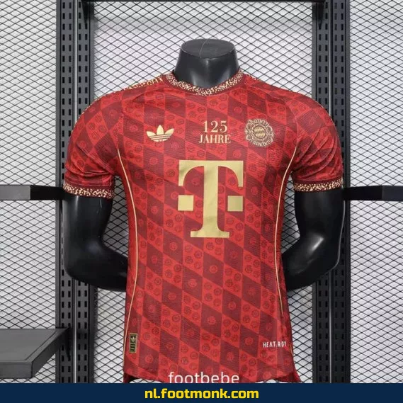 Bayern Munich 2025 Concept Rood Voetbalshirt – 125 Jaar Editie | Officieel Voetbalshirt voor Dames & Heren | Personaliseerbaar | Fanwear Aanbieding