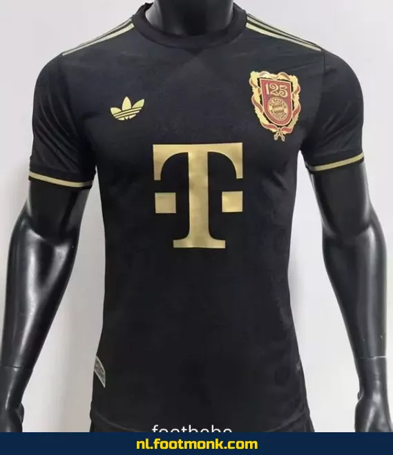 Bayern Munich 2025 125-jarig jubileum voetbalshirt - Zwarte wedstrijdshirt voor heren en dames | Officieel voetbalshirt | Fanwear aanbieding