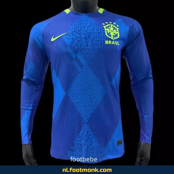 Brazilië 2025 Lange Mouw Voetbalshirt - Officieel Thuistenue - Fanwear Aanbieding