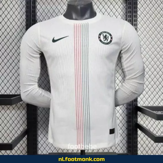 Chelsea Thuisshirt 2025-2026 Lange Mouwen – Wit Voetbalshirt | Officieel Voetbaltenue | Heren & Dames