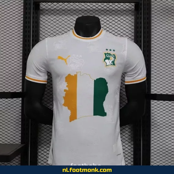 Ivoriaans Voetbalshirt 2024-2025 – Witte Uitwedstrijd Trui | Officieel Voetbaltenue | Fanwear Aanbieding