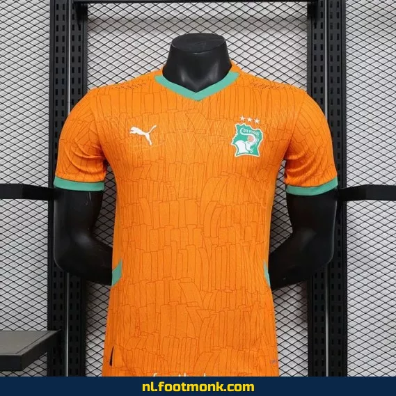Ivoorkaans voetbalshirt 2024-2025 – Officieel oranje tenue – Match shirt met bedrukking