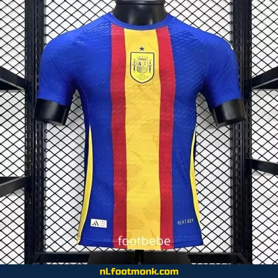 Spanje Trainingsshirt 2024-2025 - Blauw Voetbalshirt voor Supporters | Officieel Voetbalshirt Dames & Heren | Aanbieding