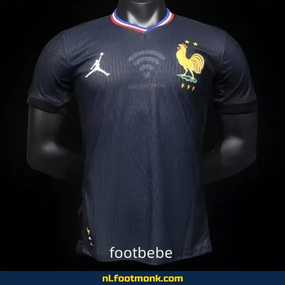 Officieel Frans voetbalshirt 2024 - Balenciaga x Frankrijk marineblauw - Koop nu originele voetbalshirts online