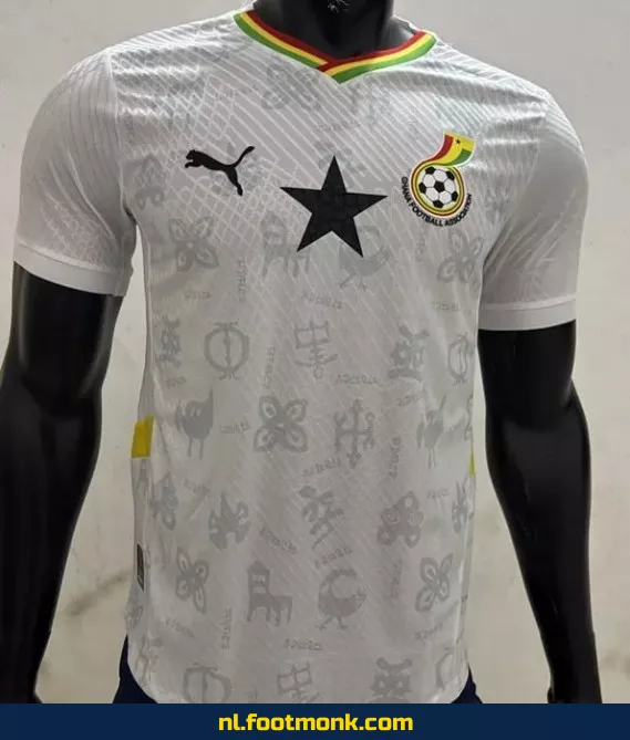 Ghana Voetbalshirt 2024-2025 Wit – Officieel Thuistenue | Origineel Voetbalshirt