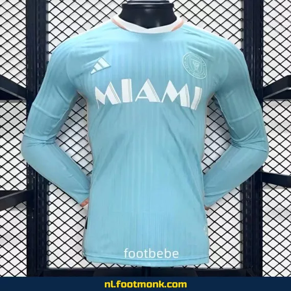Inter Miami 2024/2025 Derde Tenue Lange Mouwen Voetbalshirt – Officieel Voetbalshirt, Fanwear, Personaliseerbaar