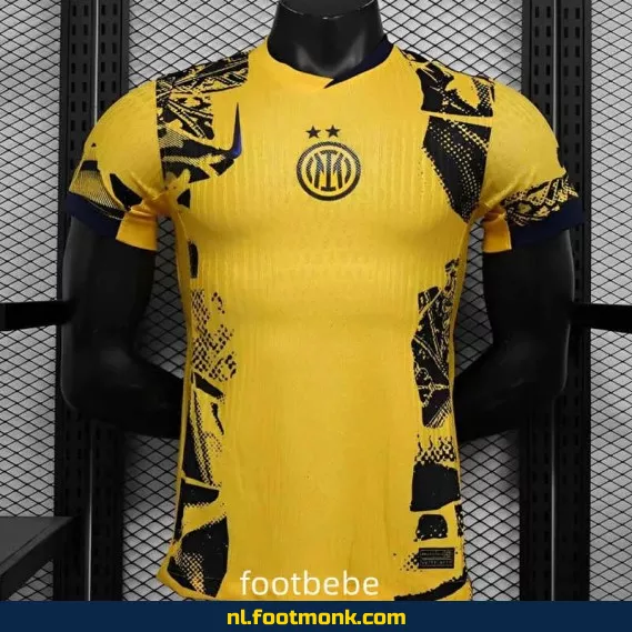Inter Milan Derde Thuisshirt 2024-2025 – Geel Voetbalshirt – Officieel Wedstrijdshirt – Heren/Dames/Kinderen – Fanwear Aanbieding