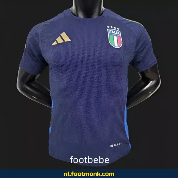 Speciale Editie Marineblauw Italiaans Voetbalshirt 2024 - Officieel Wedstrijdshirt | Koop Nu