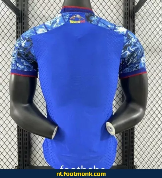Officieel Dragon Ball Wukong Voetbalshirt Japan 2024 - Blauw | Exclusief Voetbaltenue | Custom Bedrukking | Fanwear Aanbieding